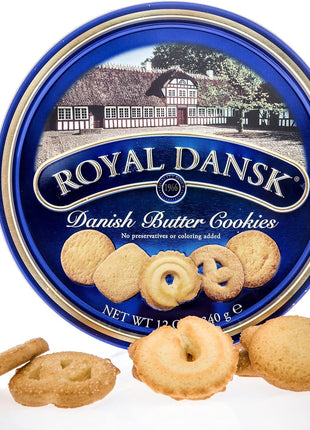 Royal Dansk Butter Cookies, Premium Assorted Cookies Made with Real Butter, Great for Sharing and Hosting, 12 oz