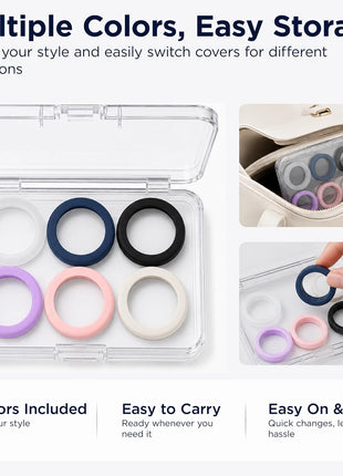 6-Pack Oura Ring 5 Cover with Storage Box - Gym Workout & Sports Protector