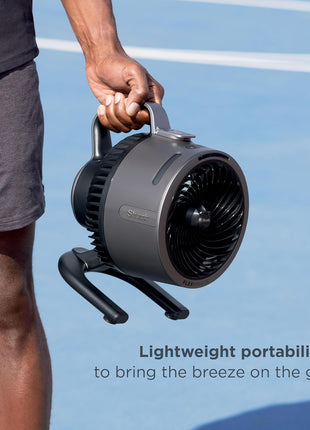 Shark FlexBreeze HydroGo Fan—Ultra-powerful portable fan with indoor + outdoor mist. Corded & cordless, 5 speeds, evaporative misting, Grey, FA052