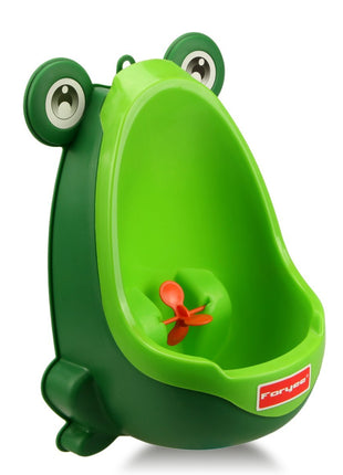 Foryee Cute Frog Potty Training Urinal for Boys with Funny Aiming Target - Blackish Green