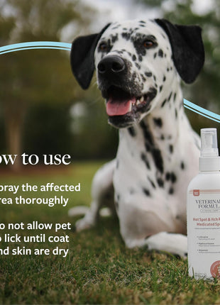 Veterinary Formula Clinical Care Hot Spot & Itch Relief Medicated Spray, 8oz 芒聙聯 Easy to Use Spray for Dogs & Cats 芒聙聯 Helps Alleviate Sensitive Skin, Scratching, and Licking of Coat (1 Pack)