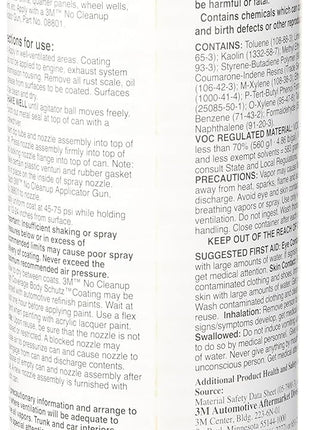 3M No Cleanup High Coverage Body Schutz Coating, 08964, 22 fl oz, (Package May vary) , Black