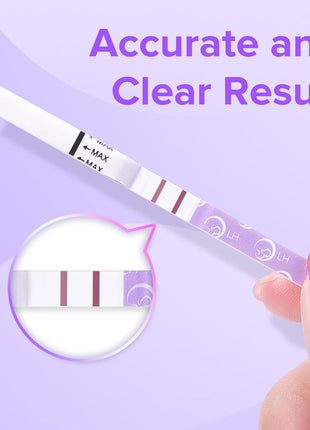 Premom Quantitative Ovulation Predictor Kit for Women | 40 Ovulation Test Strips with Numerical LH Range 0-65 mIU/mL, 10 Pregnancy Test Strips, Premom App Tracking LH Changes