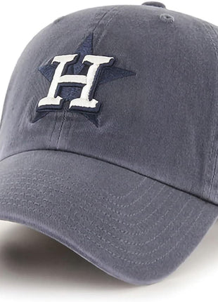 47 Brand MLB Vintage Navy Primary Logo Clean Up Adjustable Baseball Cap Hat, Adult One Size Fits All