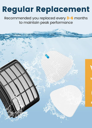 2 + 4 Pack Filters for Shark Vacuum Navigator Lift Away Filter Replacement ZU503AMZ NV350 NV351 NV352 NV355 NV356E NV357 NV360 NV370 UV440 UV540, Parts xFF350 xHF350