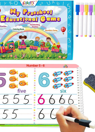 ALIANFLY Preschool Learning Activities Educational Workbook - Toddler Prek Montessori Handwriting Practice Activity Tracing Toys Busy Book for Kids, Autism Learning Materials and ABC Learning Book