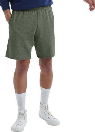 Hanes Mens Jersey Cotton With Pocket Workout-and-training-shorts, Black, Large US