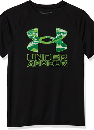Under Armour Boys Tech Big Logo Short Sleeve T-Shirt , Red (600)/Black , Medium