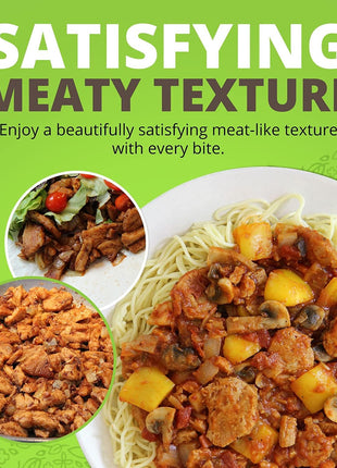 Plant Basics - Hearty Plant Protein - Unflavored Chunks, 1 lb, Non-GMO, Gluten Free, Low Fat, Low Sodium, Vegan, Meat Substitute