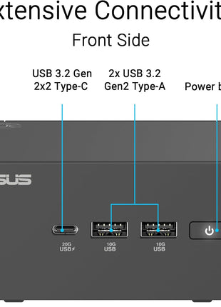 ASUS NUC 15 Pro Tall Barebones Mini PC with Intel Series 2 Core 7 240H, up to 96GB DDR5 RAM, Dual Storage Design, ThunderboltTM 4, Wi-Fi 7 & Bluetooth 5.4, Toolless Chassis Access, VESA Mount Included