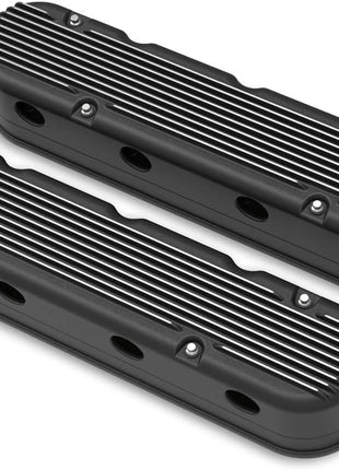 HOLLEY 2-Piece Cast Alum. V/C Satin Black Fi
