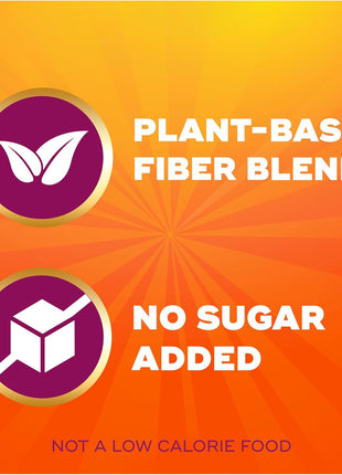 Metamucil Fiber Gummies for Adults, No Sugar Added Orange Flavor, 5g Prebiotic Plant Based Fiber Supplement Blend, 120 Count