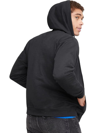Hanes mens Full-zip Eco-smart Hoodie athletic sweatshirts, Black, Large US