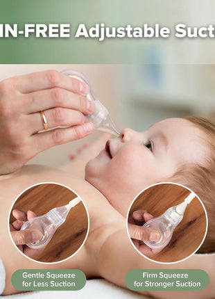 Haakaa Nasal Care Essentials Combo, Nasal Aspirator for Baby with Baby Nose Picker, Gentle Infant Ear & Nose Care Set with Case for Home or Travel