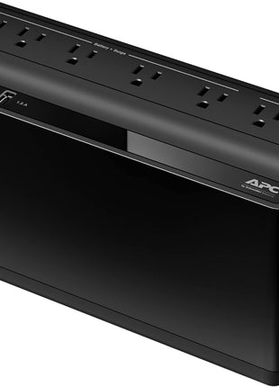 APC UPS 600VA/330W UPS Battery Backup for Computer, Router, NAS, BE600M1 | Power through utlity outages (23 minutes @ 100W). Backup battery with surge protection for routers, modems, PCs. USB charging