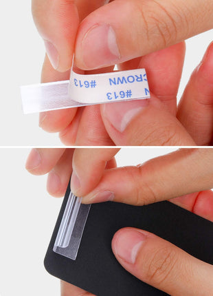 150 Pieces Earring Card Adapter Self-Adhesive Lip Adapter Plastic Lip Hanger for Earring Necklace Card Display (1.5 x 0.5 inch)