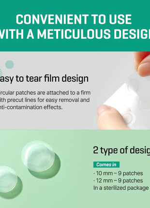 SOME BY MI 30 Days Miracle Clear Spot Patch - Pack of 5, 90 Counts, 2 Size(10mm 45Counts, 12mm 45Counts) - Invisible Hydrocolloid Skin Trouble and Pimple Patch with No Irritation - Korean Skin Care