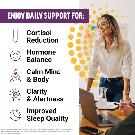 Force Factor Cortisol Reducer for Women with Ashwagandha, L-Theanine & Magnolia Bark, Cortisol Supplement for Women to Support Stress, Hormone Health & Sleep Quality, 90 Capsules (Pack of 3)