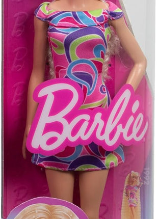 Barbie Fashionistas Doll #223 with Blonde Wavy Hair, Totally Hair-Inspired Dress & Accessories, 65th Anniversary Collectible Toy