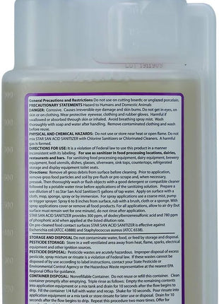 Five Star   6022b_   Star San   32 Ounce   High Foaming Sanitizer