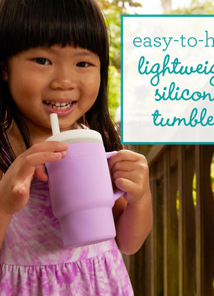 Infantino My 1st Tumbler 9 Oz Silicone Sippy Cup, Lilac