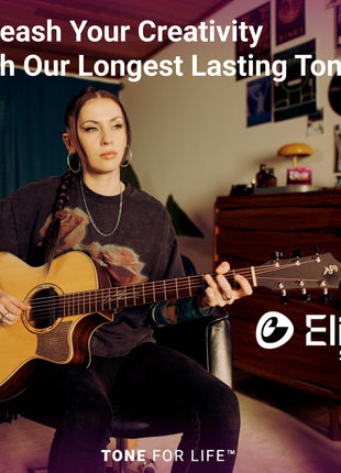 Elixir Strings, Acoustic Guitar Strings, Phosphor Bronze with NANOWEB Coating, Longest-Lasting Rich and Full Tone with Comfortable Feel, 6 String Set, Light 12-53