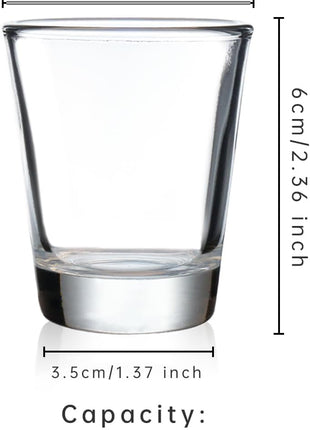 BCnmviku 1.5 oz Shot Glasses Sets with Heavy Base, Clear Shot Glass (4 Pack)