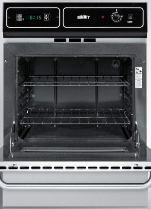 Summit 24" Wide Gas Wall Oven, Stainless Steel - TTM7212BKW | Made in the USA. Sized to fit 34 1/8" H x 22 3/8" W cabinet cutouts. 2.92 cu.ft. Capacity