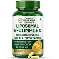 Vlado's Himalayan Organics Plant Based Vitamin B Complex with 100% RDA B1, B2, B3, B5, B6, B9 & B12 | Hair Growth, Boost Energy And Immunity (60 Capsules)