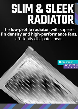 Cooler Master 360L Core AIO CPU Liquid Cooler 鈥?360mm Radiator, 3x ARGB PWM Fans, Patented Gen S Dual-Chamber Pump, Quiet Cooling & Easy Installation, AMD AM5/AM4 & Intel LGA 1851/1700, White
