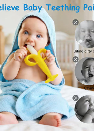 Baby Teething Toys 3-6 Months, Baby Chew Teether Toys | BPA Free, Babies Teething Relief, Banana Toothbrush, Fruit Shape Giraffe Newborn Teether Toy Gift for Boy and Girl