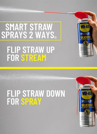 WD-40 Specialist Silicone Lubricant with SMART STRAW SPRAYS 2 WAYS, 11 OZ