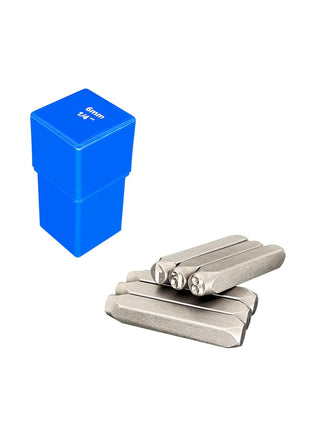Number Metal Stamp Set, 4~10 mm, Digital 0 to 9, Numbers Punch Set Wood Leather Steel Punch Tools Leather Craft Stamp (1/4" 6 mm)