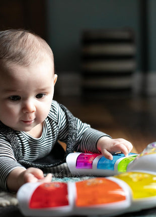 Baby Einstein Glow & Discover Light Bar Musical Toy, Activity Station, Sitting Up and Tummy Time Toy, Color and Animal Learning Toy, Infant Ages 3 Months+