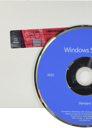 Microsoft Windows Server 2022 Standard | Base License with media and key | 16 Core