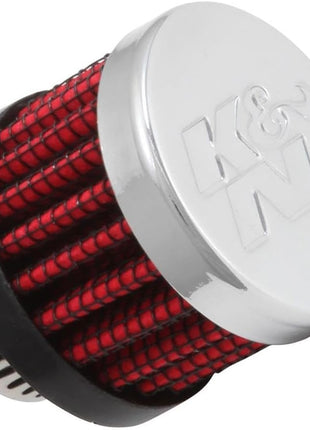 K&N Vent Air Filter/Breather: High Performance, Premium, Washable, Replacement Engine Filter: Flange Diameter: 0.5 in, Filter Height: 1.125 in, Flange Length: 0.438 in, Shape: Breather, 62-2480