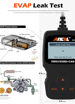ANCEL AD310 Classic Enhanced Universal OBD II Scanner Car Engine Fault Code Reader CAN Diagnostic Scan Tool, Read and Clear Error Codes for 1996 or Newer OBD2 Protocol Vehicle (Black)