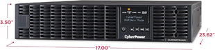 CyberPower OL3000RTXL2UN 30A Smart App Online UPS Battery Backup and Surge Protector, 3000VA/2700W, 7 Outlets, 2U Rack/Tower, Pre-Installed RMCARD205, EBM Option, UL Certified