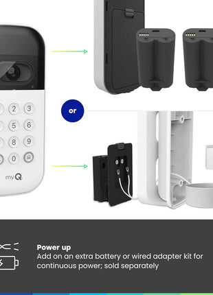 myQ Smart Garage Door Video Keypad with Wide-Angle Camera,Customizable PIN Codes,and Smartphone Control–Take Charge of Your Garage Access Works with Chamberlain, LiftMaster and Craftsman openers,White