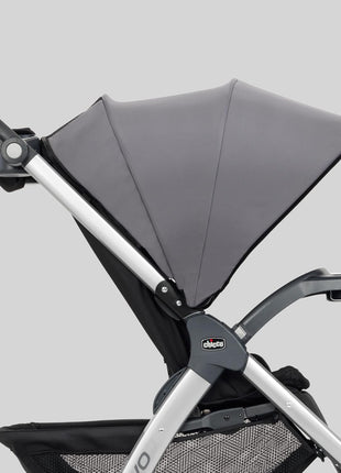 Chicco Bravo Quick-Fold Baby Stroller with One-Hand Compact Fold | Black/Black, removable toddler seat, UPF 50+ canopy, infant car seat compatible, travel stroller, all-wheel suspension