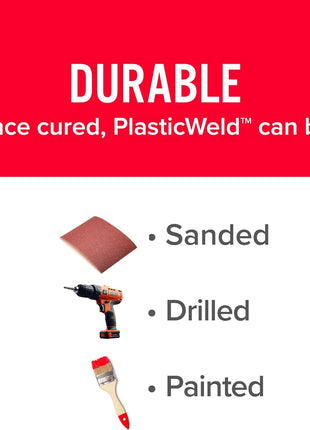 J-B Weld 8237 PlasticWeld Plastic Repair Epoxy Putty - 2 oz.