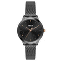 Helix by Timex Analog Watch for Women with Black Round Dial & Black Stainless Steel Mesh Bracelet Band Water Resistant Women's Wrist Watches - TW022HL36