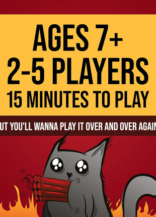 Exploding Kittens Original Edition: 2-5 Players - Ages 7+ Family Card Game | Draw cards, betray your friends, and try not to explode! Great for family game nights, parties, travel, quick 15-minute play.