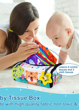 Montessori Toys for Babies 0-6 Months, Learning Educational Box Wooden Toys | Sensory Wooden Baby Infant Newborn Toys 0-6 Months | 1st First Birthday Gifts for 0 6 12 18 Months Boys Girls