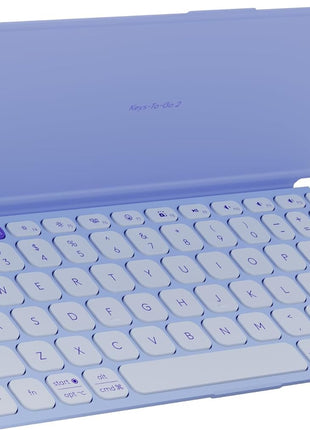 Logitech Keys-to-GO 2 Portable Bluetooth Tablet Keyboard with Built-in Cover, Slim & Compact Wireless Keyboard for Windows, Android, Linux, iPad, iPhone, Mac, Apple TV - Lilac