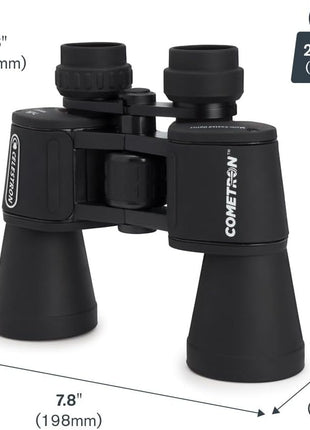 Celestron Cometron 7x50mm Astronomy Binoculars | Wide-Field Astronomy Binocular, Porro Prism, Multi-Coated Optics, Comfortable Handheld, Tripod Adaptable, Carrying Case