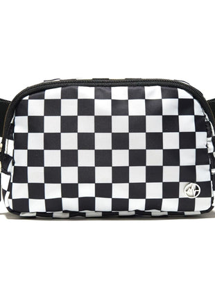 Pander Two Way Zipper Fanny Pack Nylon Everywhere Belt Bag for Women, Water Repellent Waist Packs, Crossbody Bags with Adjustable Strap (Black).