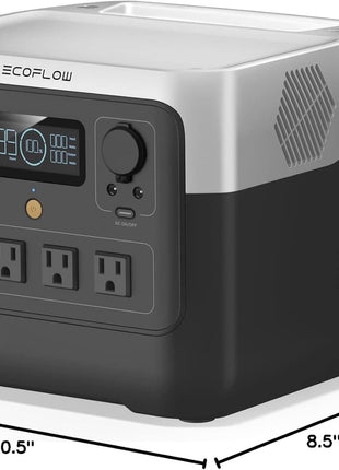 EF ECOFLOW Portable Power Station RIVER 2 Pro, 768Wh 800W | 70 Min Fast Charging, LiFePO4 Battery,4 AC Outlets, X-Boost 1600W Solar Generator for Outdoor Camping(Solar Panel Optional)