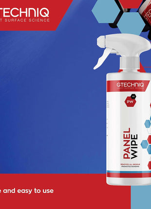 Gtechniq Panel Wipe for Car Cleaning, 8.5 fl oz | Pre-Sealant Removes and Dissolves All Polish Residues, Leaves Hygienic Surface, Fragrance-Free, Lasting Results