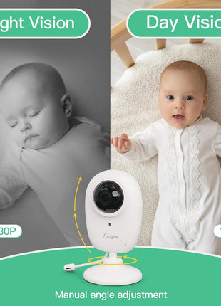 Simyke Smart Video Baby Monitor,1080P Baby Room Camera, APP Control,WiFi On/Off Switch,AI Detection, Cry Monitor and Lullabies, HD Night Vision, Two-Way Audio, Cloud & SD Card Storage